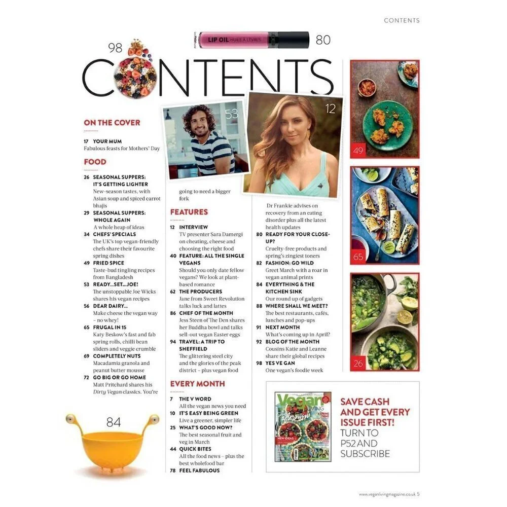 Vegan Living UK magazine March 2019 Retired Back Issue NEW